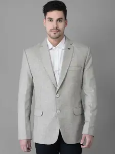 Canary London Men Self-Design Single Breasted Pure Wool Slim-Fit Blazer