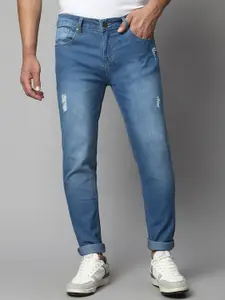 Dennis Lingo Men Slim Fit Mildly Distressed Stretchable Light Fade Jeans