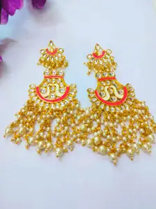 MORKANTH JEWELLERY Gold Plated Contemporary Chandbalis Earrings