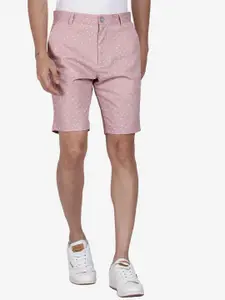 t-base Men Mid-Rise Printed Cotton Chino Shorts