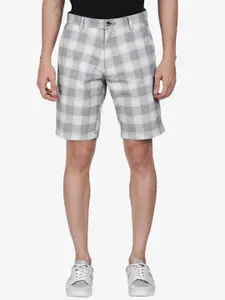 t-base Men Cotton Checked Shorts