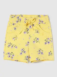 max Girls Floral Printed Pure cotton Regular Shorts