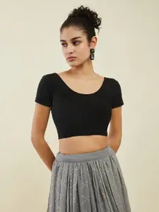 Soch Women Cotton Saree Blouse