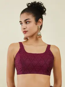 Soch Women Embellished Padded Silk Blouse