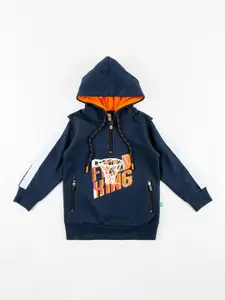JusCubs Boys Graphic Printed Hooded Pullover Sweatshirt
