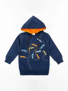JusCubs Boys Graphic Printed Hooded Cotton Sweatshirt