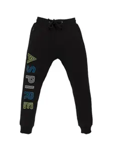 Status Quo Boys Typography Printed Mid Rise Joggers
