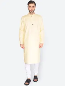 NAMASKAR Men Mandarin Collar Straight Kurta