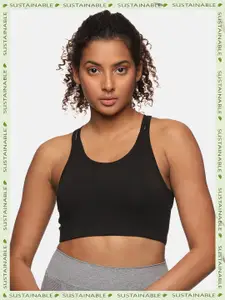 HERE&NOW Women Organic Cotton Seamless Lightly Padded Super Support Racerback Bra