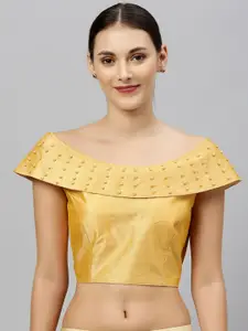 Amrutam Fab Silk Boat Neck Saree Blouse