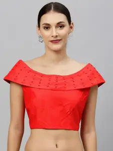 Amrutam Fab Silk Boat Neck Saree Blouse