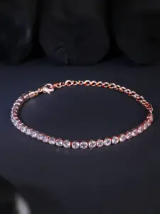 Adwitiya Collection Women Rose Gold-Plated Link Bracelet