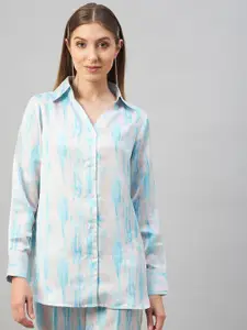 Orchid Blues Women Abstract Printed Casual Shirt