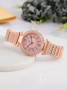Voylla Women Embellished Dial & Stainless Steel Analogue Watch 8905124490602