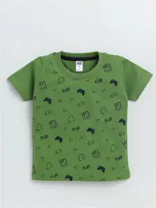 Nottie Planet Boys Round Neck Graphic Printed Cotton T-shirt