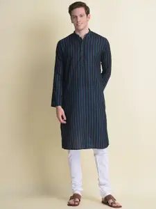 NAMASKAR Men Printed Pure Cotton Kurta with Churidar