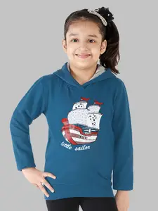 Naughty Ninos Girls Printed Hooded Sweatshirt
