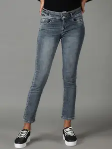 SHOWOFF Women High-Rise Light Fade Stretchable Cotton Jeans