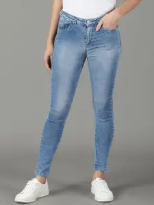 SHOWOFF Women Skinny Fit High-Rise Heavy Fade Stretchable Cotton Jeans