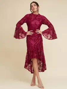Emmyrobe Jacquard A-Line Midi Dress
