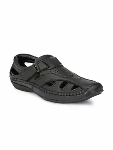 El Paso Men Black Closed Sandals