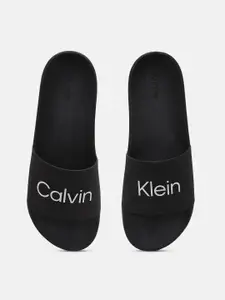 Calvin Klein Jeans Men Open Toe Printed Sliders