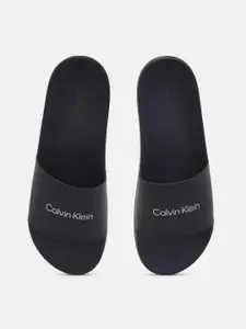 Calvin Klein Jeans Men Printed Open Toe Sliders