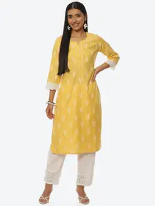 Rangriti Women Ethnic Motifs Printed Notched Neck Kurta