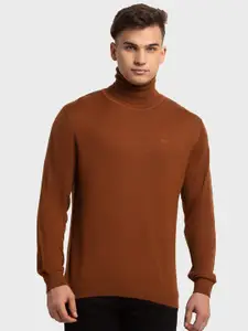 ColorPlus Ribbed Hemline Turtle Neck Pullover Sweater