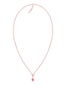 GIVA Sterling Silver Rose Gold-Plated Necklace