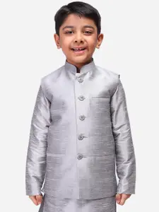 NAMASKAR Boys Woven Nehru Jacket