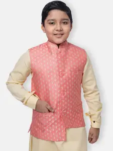 NAMASKAR Boys Printed Woven Nehru Jacket