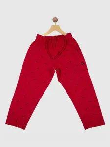 PROTEENS Boys Printed Mid-Rise Cotton Track Pant