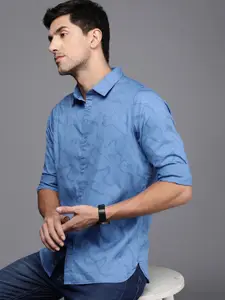 WROGN Men Pure Cotton Slim Fit Printed Casual Shirt