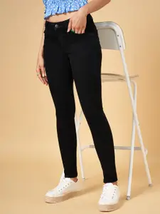 YU by Pantaloons Women Skinny Fit Low Distress Jeans