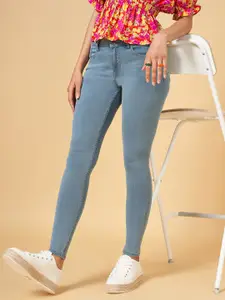 YU by Pantaloons Women Skinny Fit Low Distress Jeans