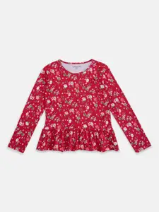 Pantaloons Junior Floral Printed Pleated Cotton Top