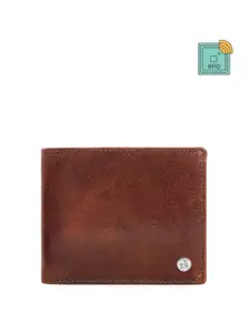 Eske Men Textured Leather Two Fold Wallet
