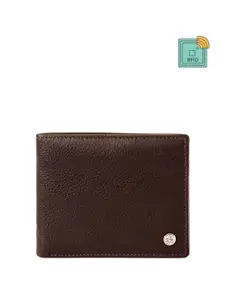 Eske Men Textured Leather Two Fold Wallet