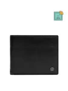 Eske Men Textured Leather Two Fold Wallet