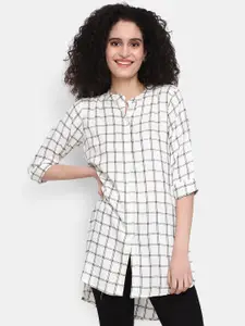 V-Mart Checked High-Low Longline Top