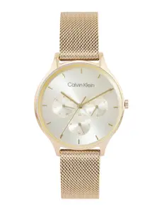 Calvin Klein Women Timeless Mesh Mf Bracelet Style Analogue Multi Function Watch 25200103