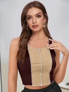 Hinayat Fashion Colourblocked Crop Top