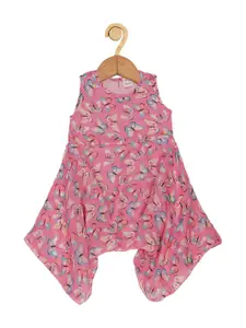 Creative Kids Girls Conversational Printed Asymmetric A-Line Dress