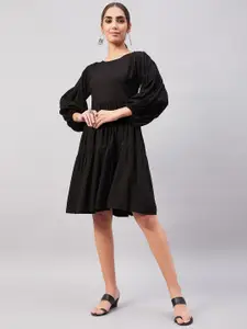 InWeave Tiered Puff Sleeve Dress