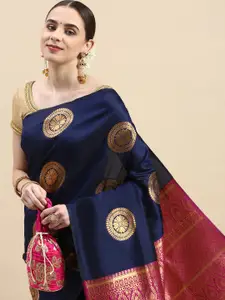 Royal Rajgharana Saree Woven Design Ethnic Motifs Zari Pure Silk Banarasi Saree