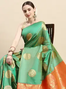 Royal Rajgharana Saree Woven Design Ethnic Motifs Zari Pure Silk Banarasi Saree