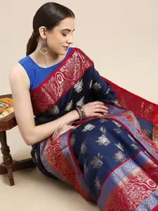 Royal Rajgharana Saree Woven Design Ethnic Motifs Zari Pure Silk Kanjeevaram Saree