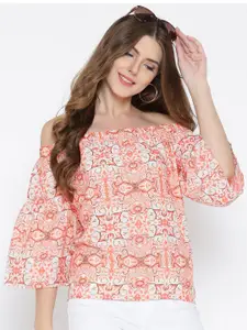 Sera Floral Print Off-Shoulder Bardot Top