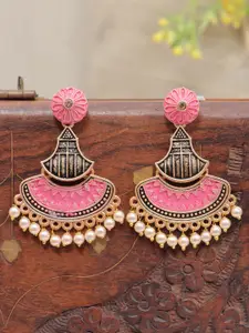 Crunchy Fashion Gold Plated Classic Chandbalis Drop Earrings